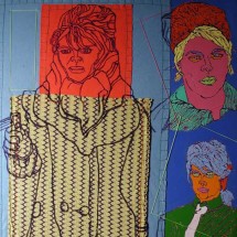 2003 - 72 x 54 inches - Felt, canvas, thread, fabric and acrylic paint