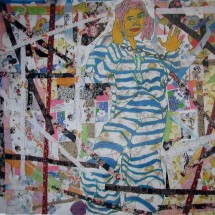 2007 - 78 x 97 inches - Acrylic on canvas and stitching